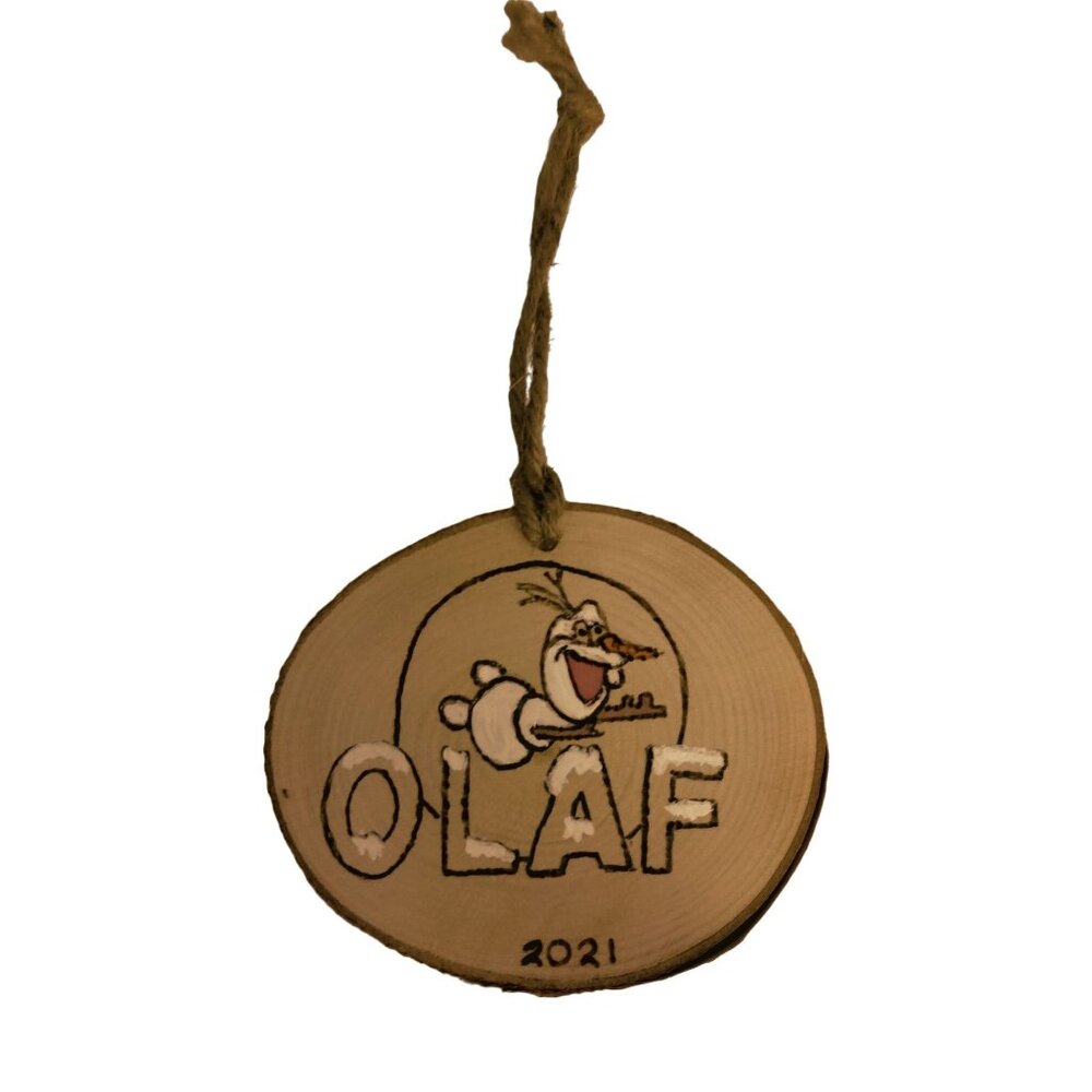 DC Birchwood Ornament Olaf Christmas 2021 Frozen Handcrafted
